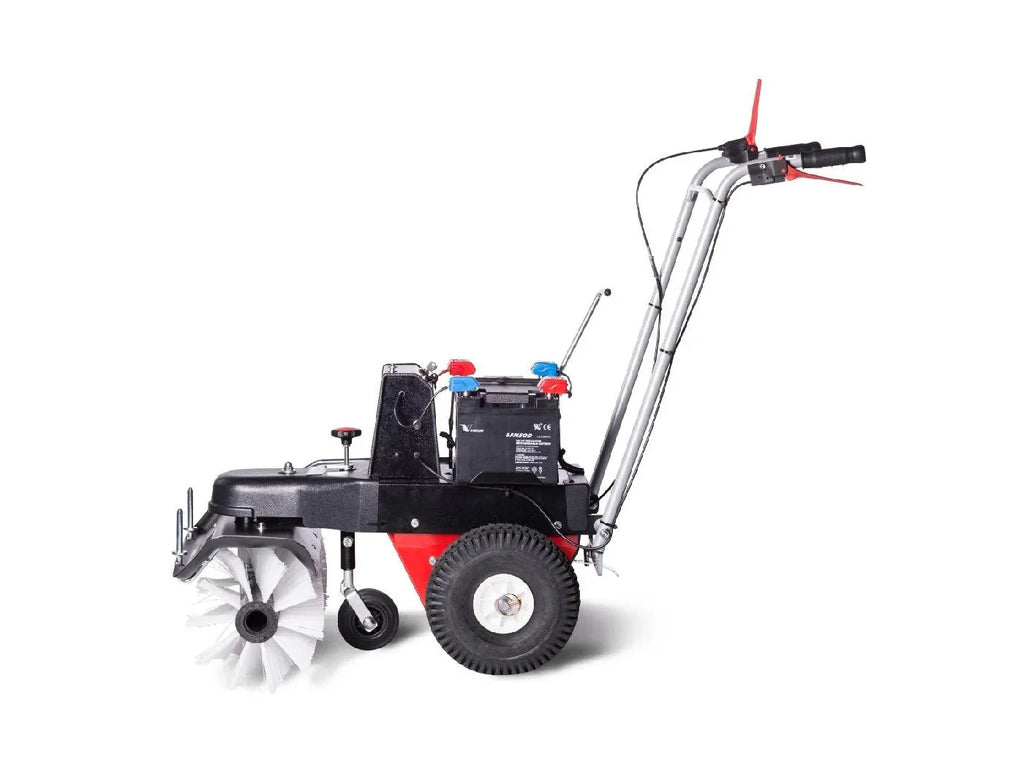 4F Schmutz- und Schneekehrmaschine Limpar Akku 52 mit Seitenbesen Links
