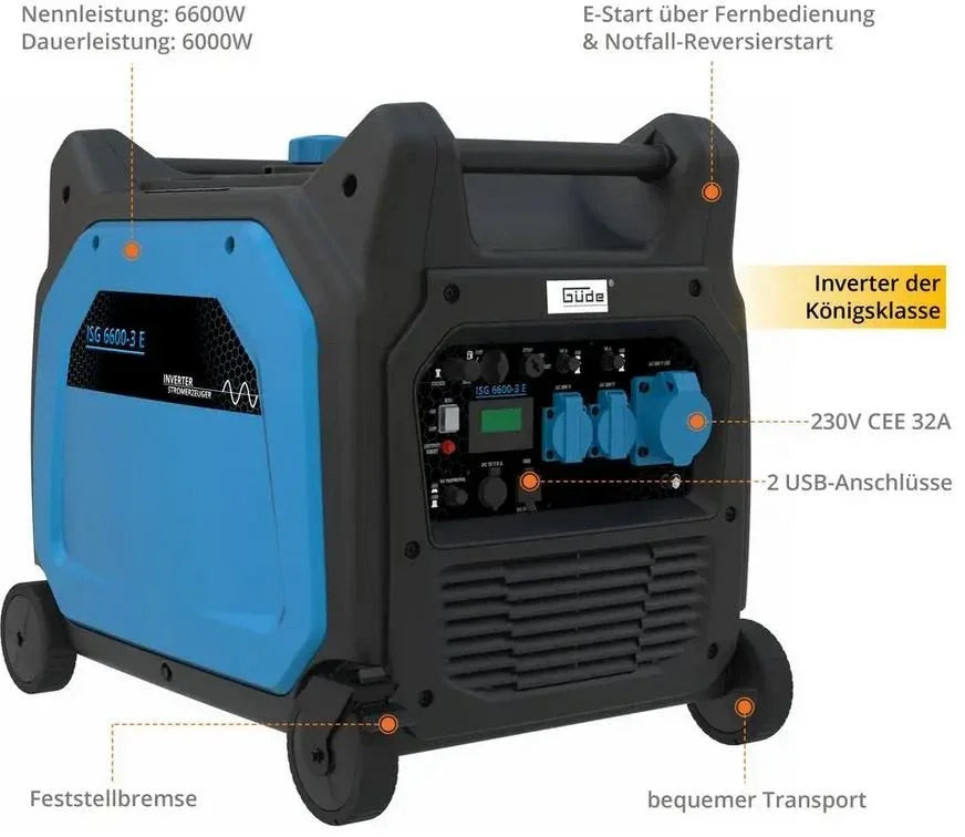Güde Inverter-Stromerzeuger ISG 6600-3 E