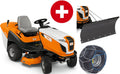 STIHL Rasentraktor RT 5097 Winterpaket mit Schneeschild und Schneeketten